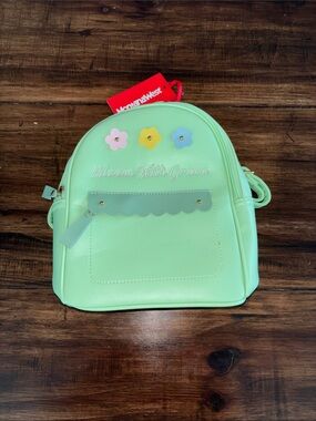 NWT Girl’s Montana West Light Green Backpack w/ Flower Details